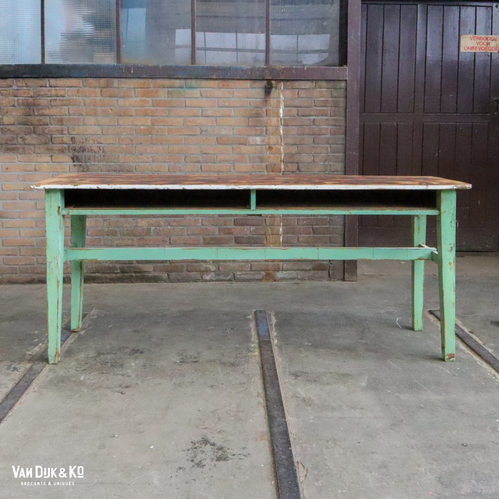 Brocante houten tafel - Afbeelding 2