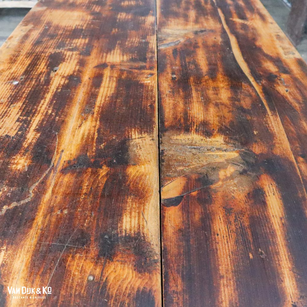 Brocante houten tafel - Afbeelding 7