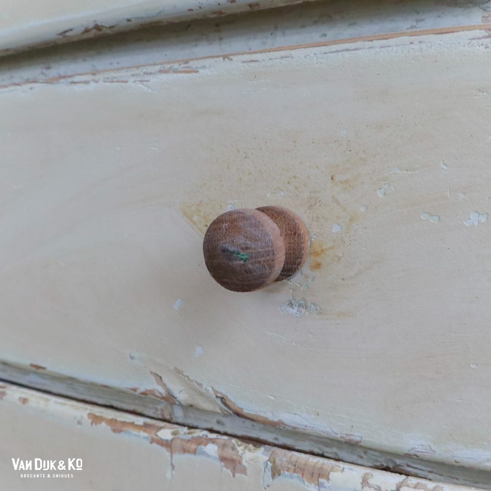 Brocante kastje met uitschuifbare plank - Afbeelding 13