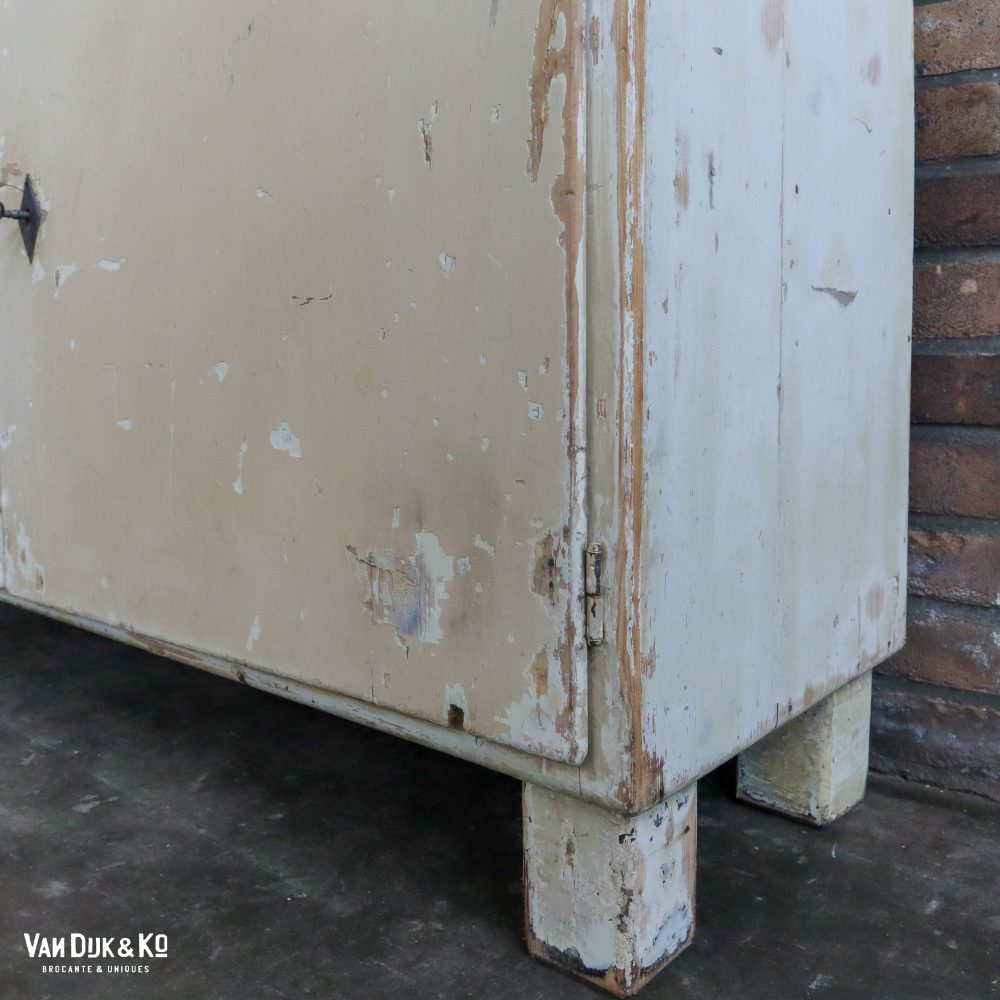 Brocante kastje met uitschuifbare plank - Afbeelding 14