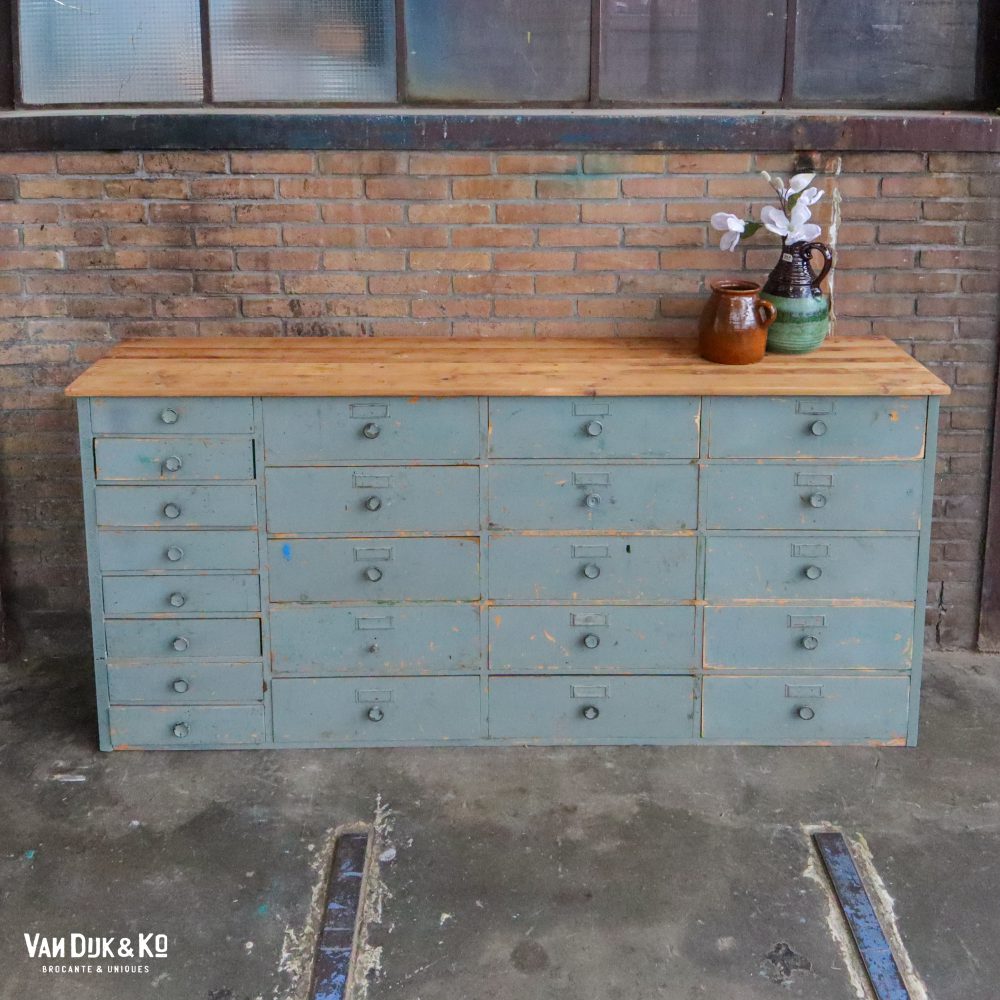 Vintage toog met lades - Afbeelding 3