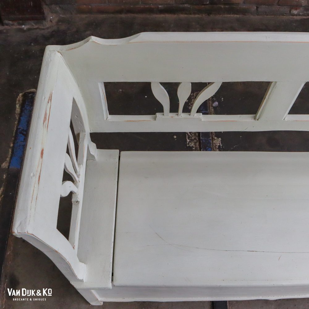 Brocante houten klepbank - Afbeelding 6