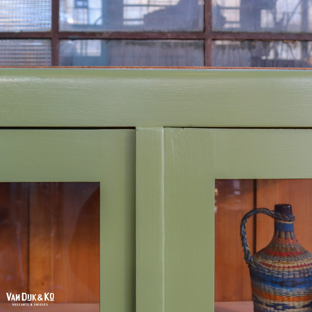 Groene vitrinekast - Afbeelding 4
