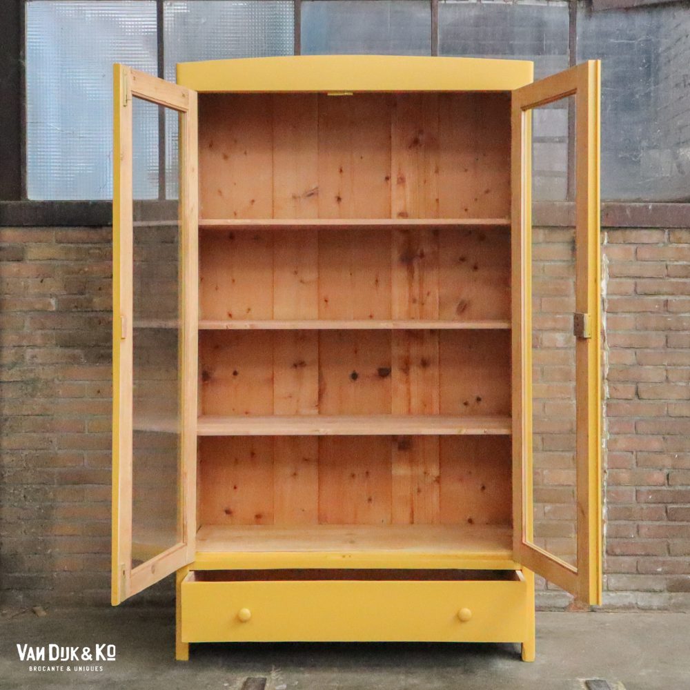 Gele vitrinekast - Afbeelding 3