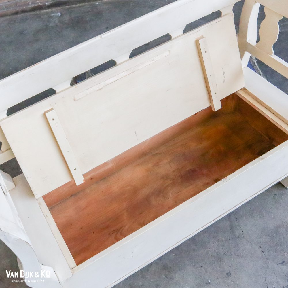 Houten brocante klepbank - Afbeelding 5