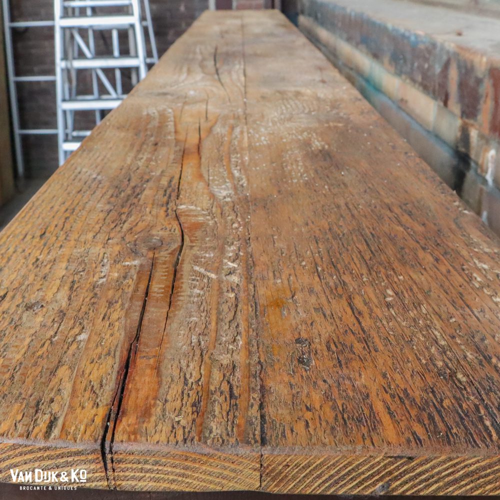 Brocante houten vakkenkast - Afbeelding 4