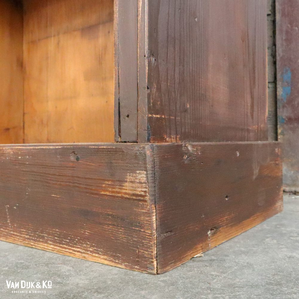 Brocante houten vakkenkast - Afbeelding 10