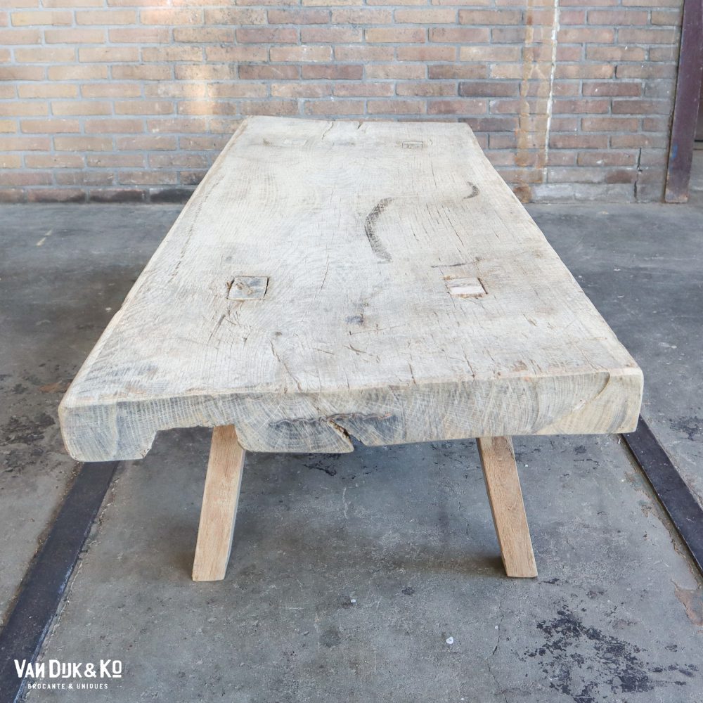 Lage houten slachttafel - Afbeelding 3