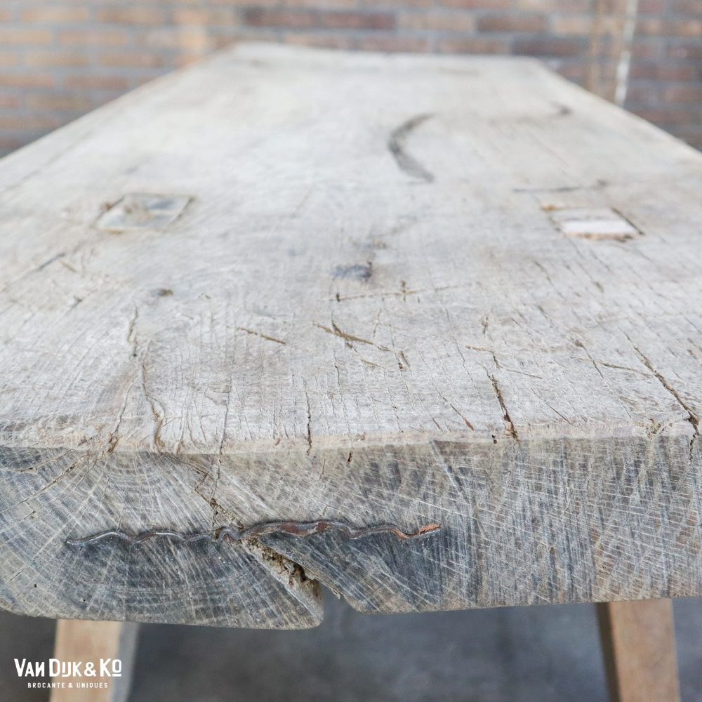 Lage houten slachttafel - Afbeelding 4