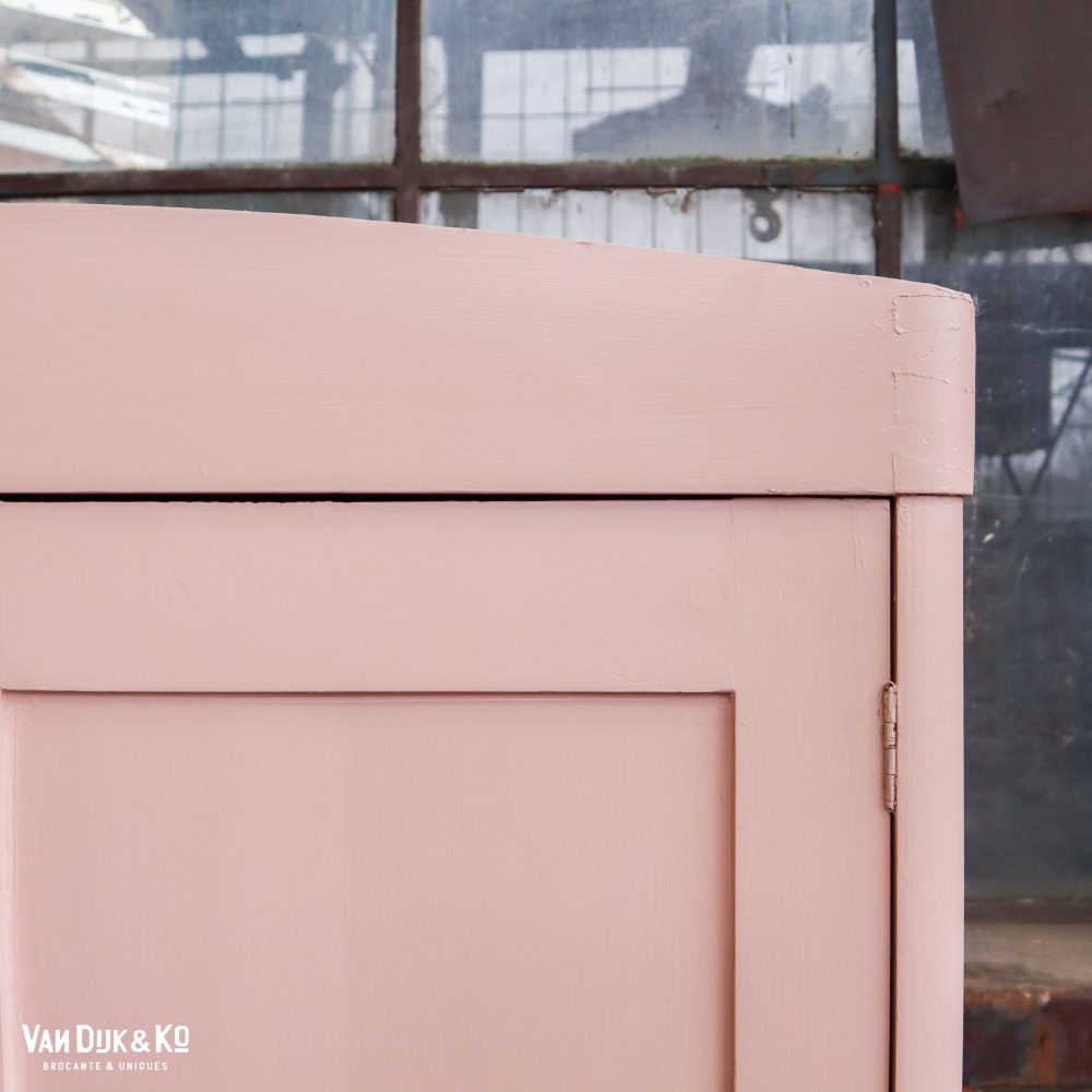 Brocante roze linnenkast - Afbeelding 5