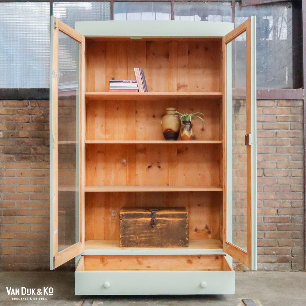 Brocante vitrinekast - Afbeelding 3