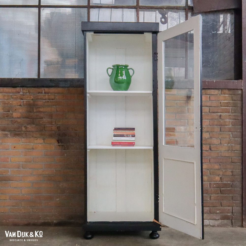 Zwarte eendeurs vitrinekast - Afbeelding 3