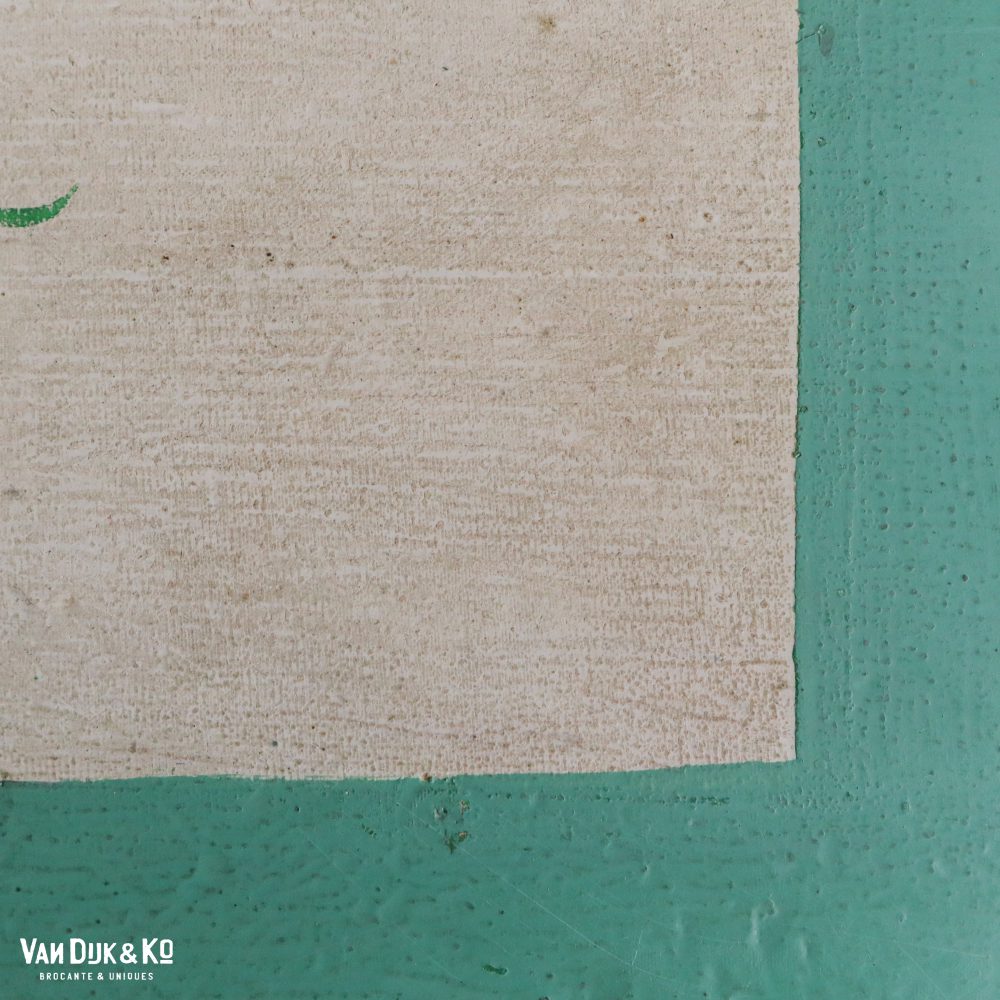 Groene houten beschilderde klepbank - Afbeelding 11