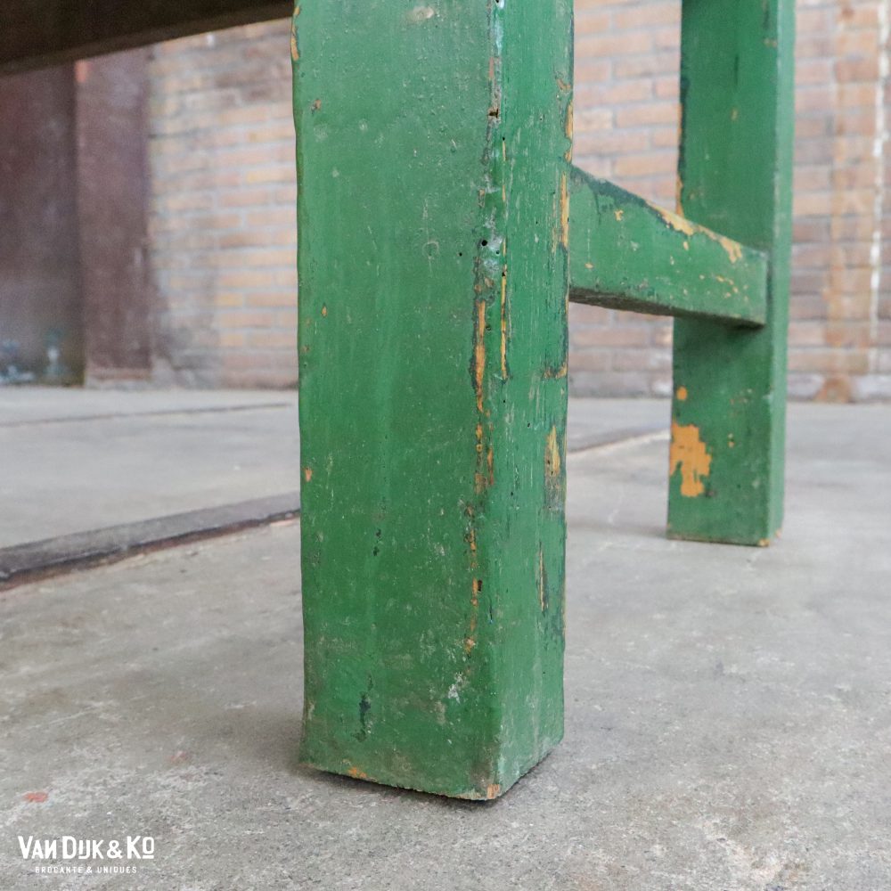Groene brocante bank - Afbeelding 8