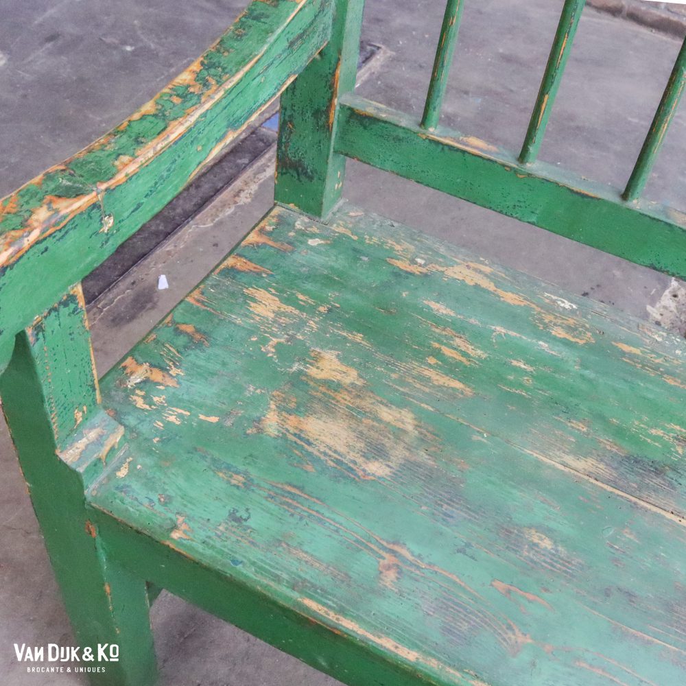 Groene brocante bank - Afbeelding 5