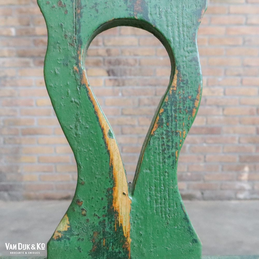 Groene brocante bank - Afbeelding 4