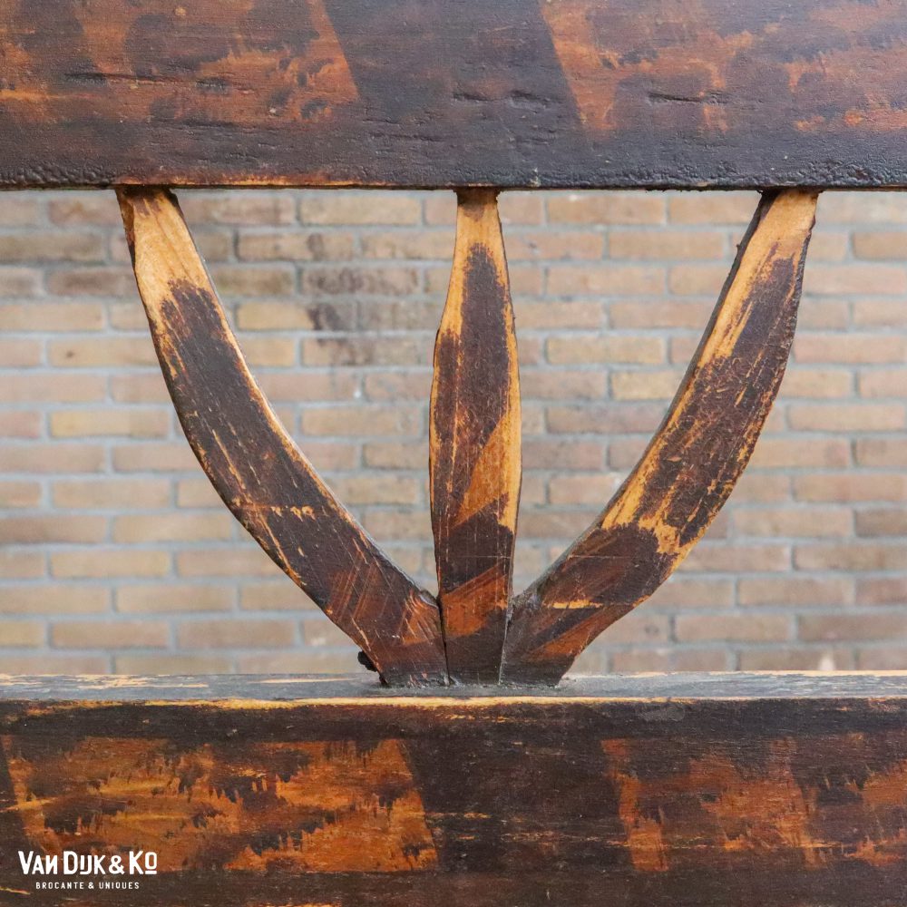 Lange bruine klepbank - Afbeelding 6