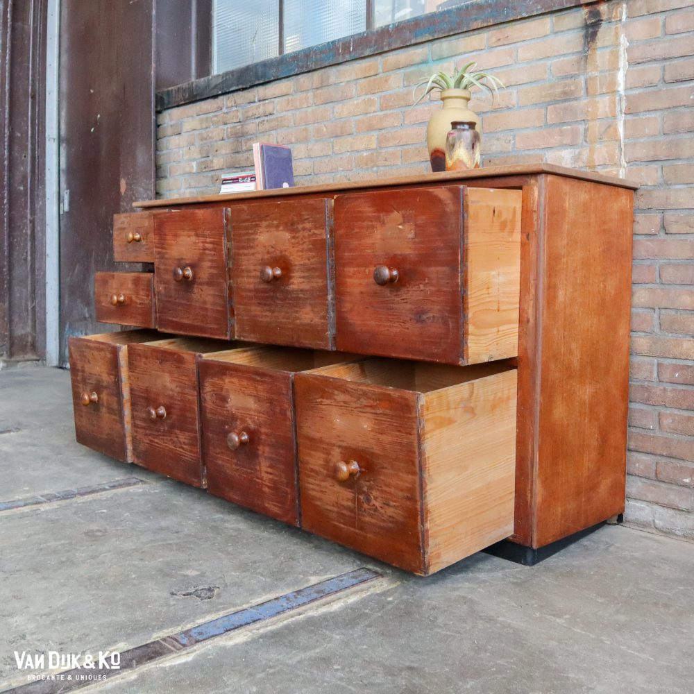 Brocante dressoir met lades - Afbeelding 3