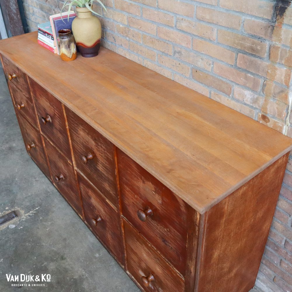 Brocante dressoir met lades - Afbeelding 4