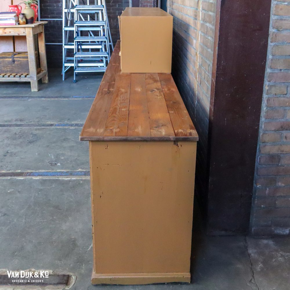 Vintage toog met vitrinekastje - Afbeelding 10