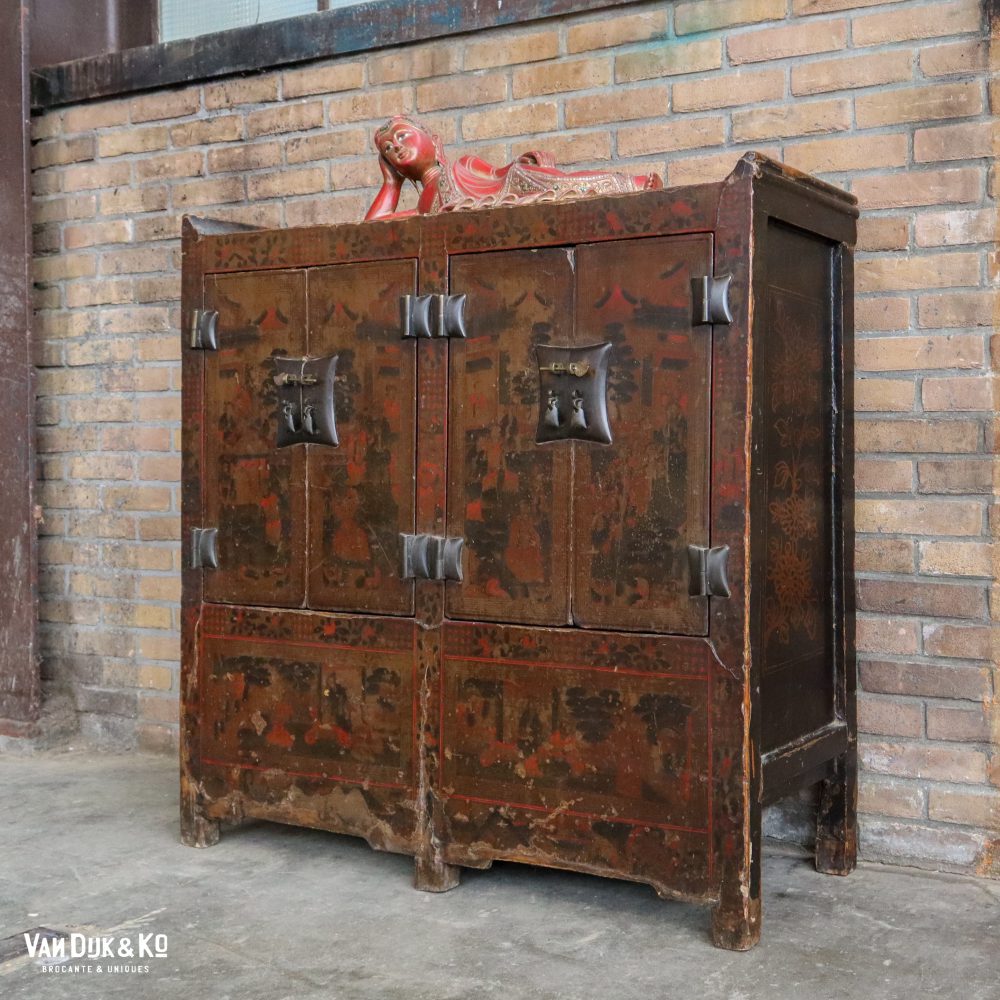 Antiek Chinees kastje - Afbeelding 3