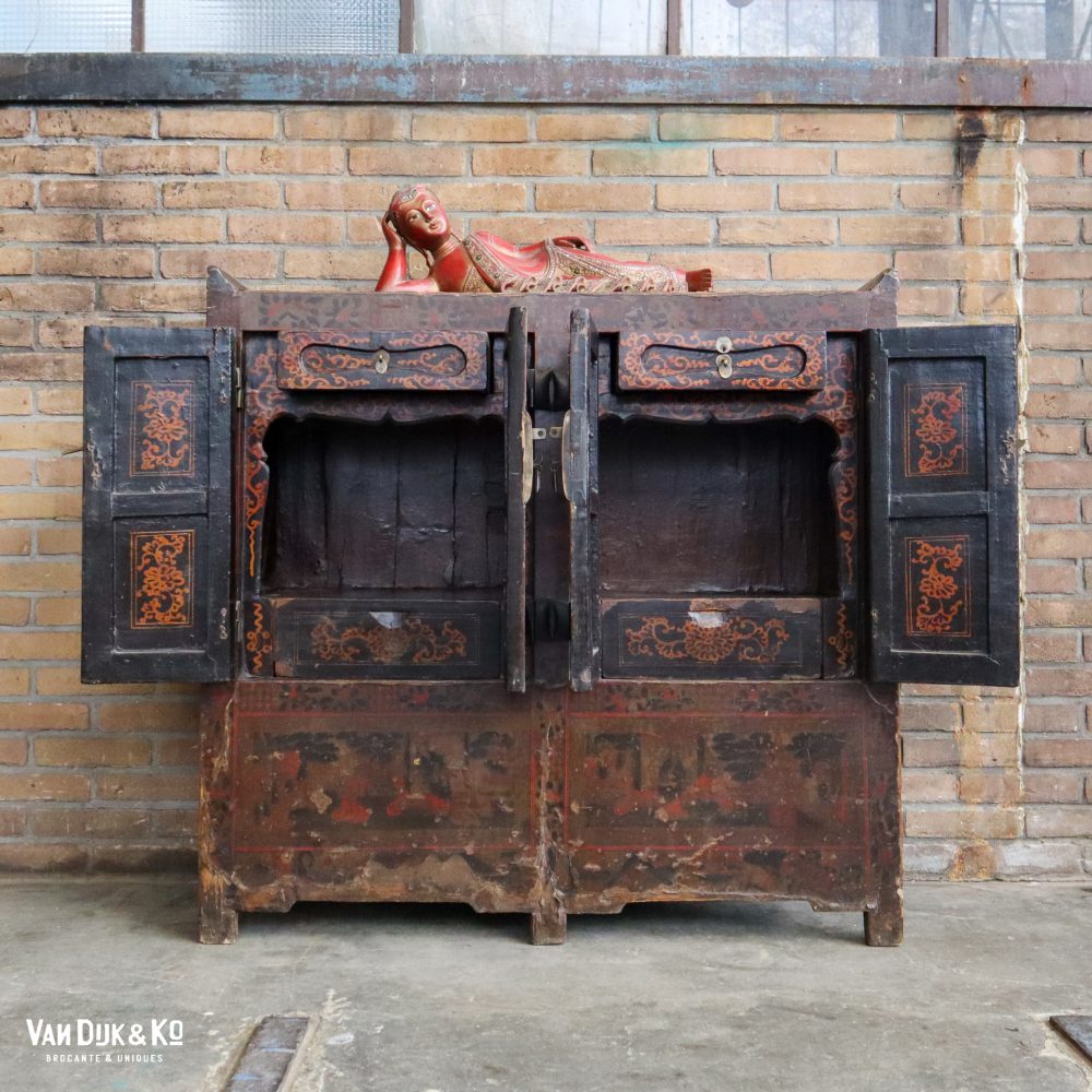 Antiek Chinees kastje - Afbeelding 2