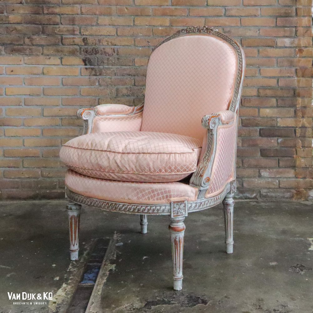 Vintage roze fauteuil - Afbeelding 2