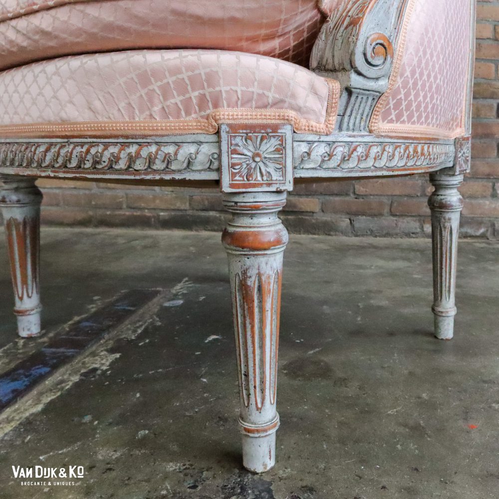 Vintage roze fauteuil - Afbeelding 11
