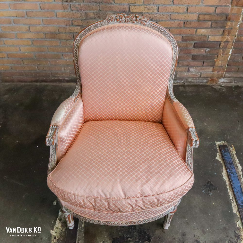 Vintage roze fauteuil - Afbeelding 4