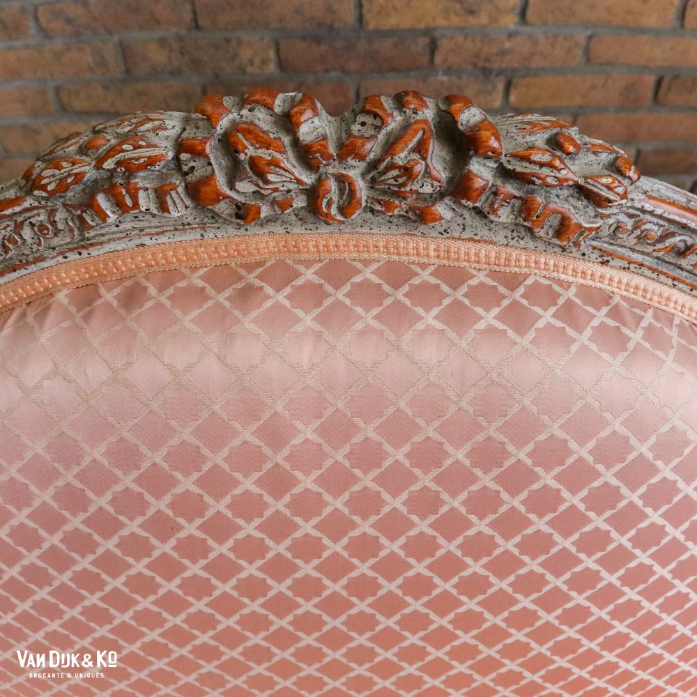 Vintage roze fauteuil - Afbeelding 10