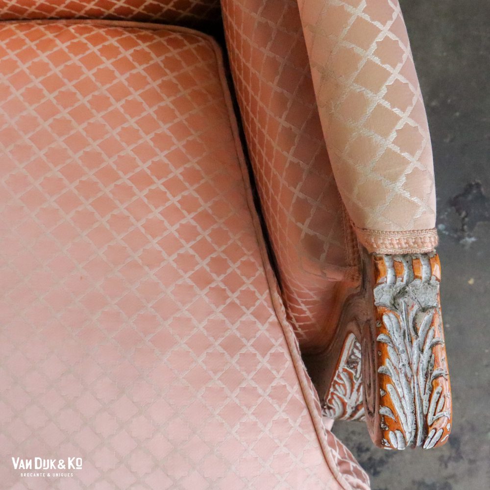 Vintage roze fauteuil - Afbeelding 5