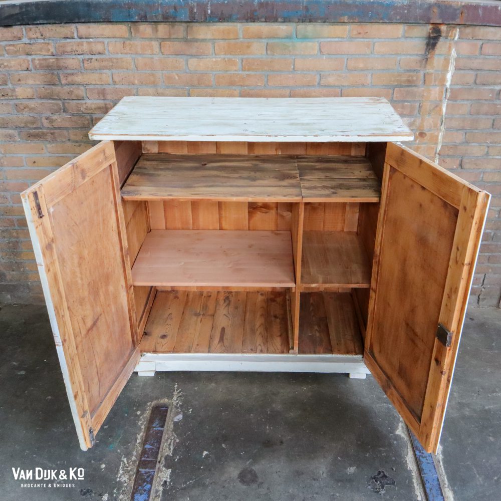 Brocante wit kastje - Afbeelding 4