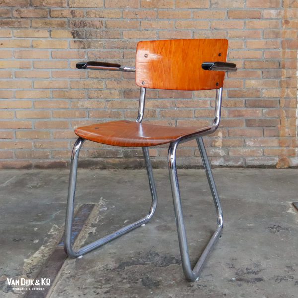 Vintage schoolstoelen - 4 stuks