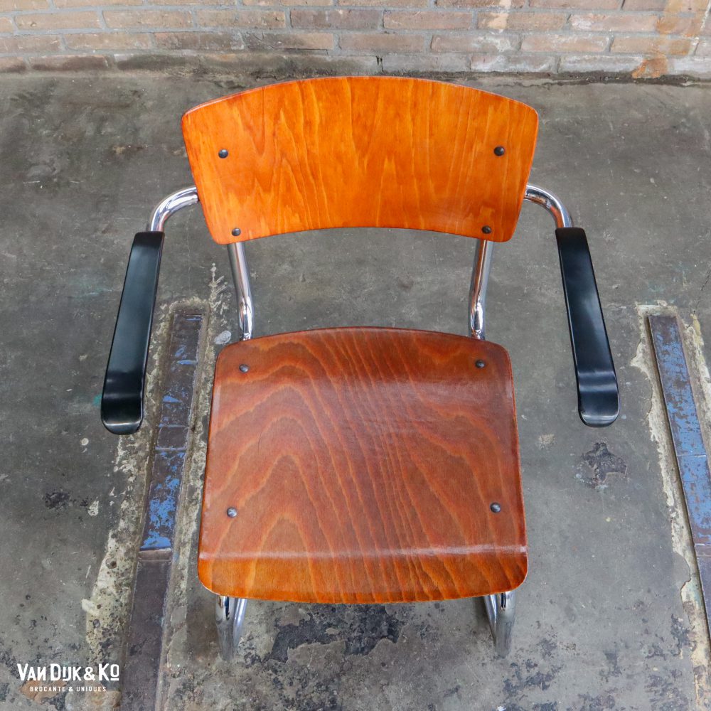Vintage schoolstoelen - 4 stuks - Afbeelding 4
