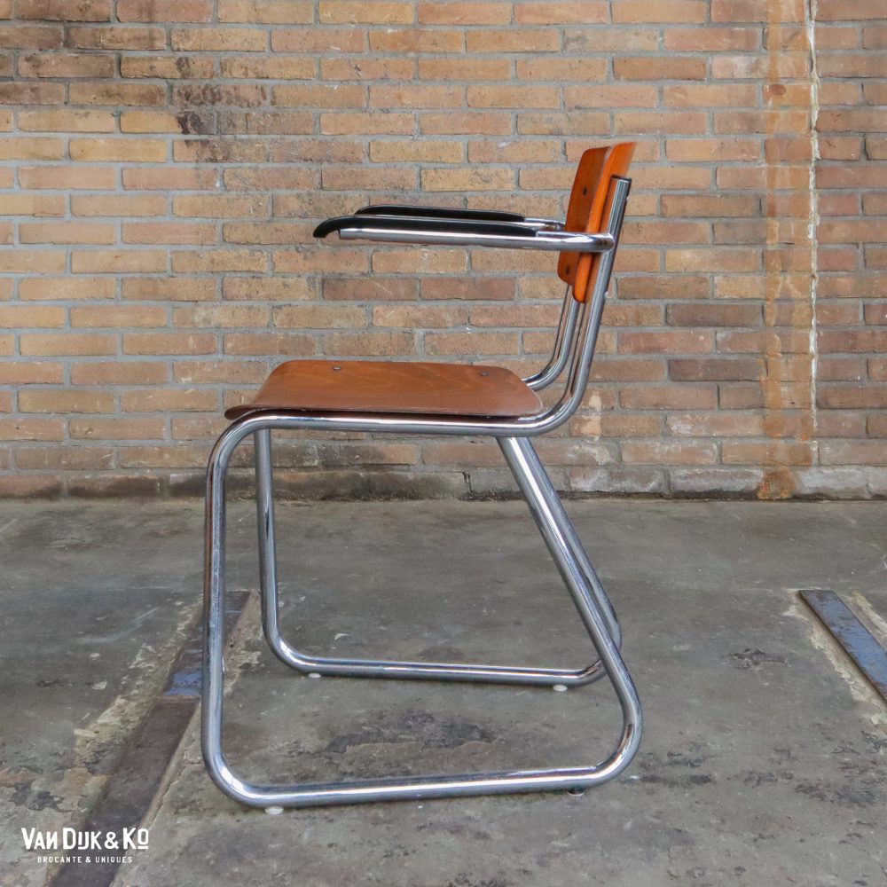 Vintage schoolstoelen - 4 stuks - Afbeelding 3