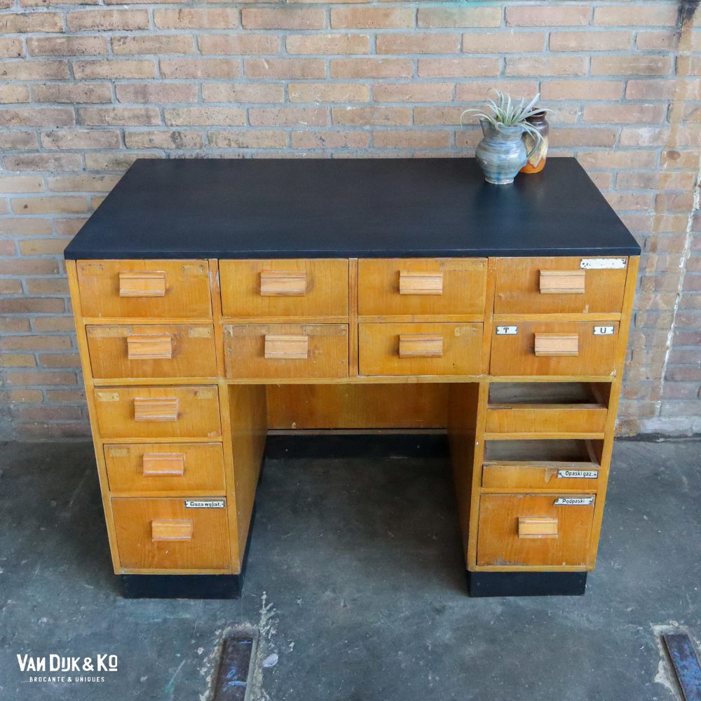 Vintage houten bureautje - Afbeelding 3