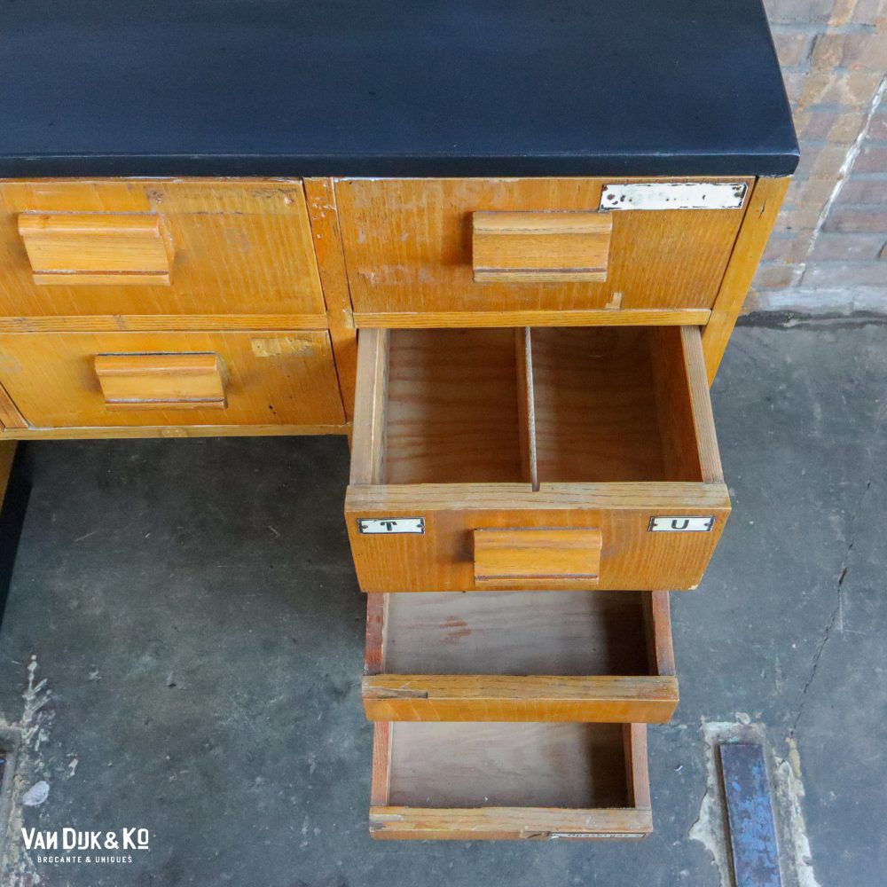 Vintage houten bureautje - Afbeelding 6