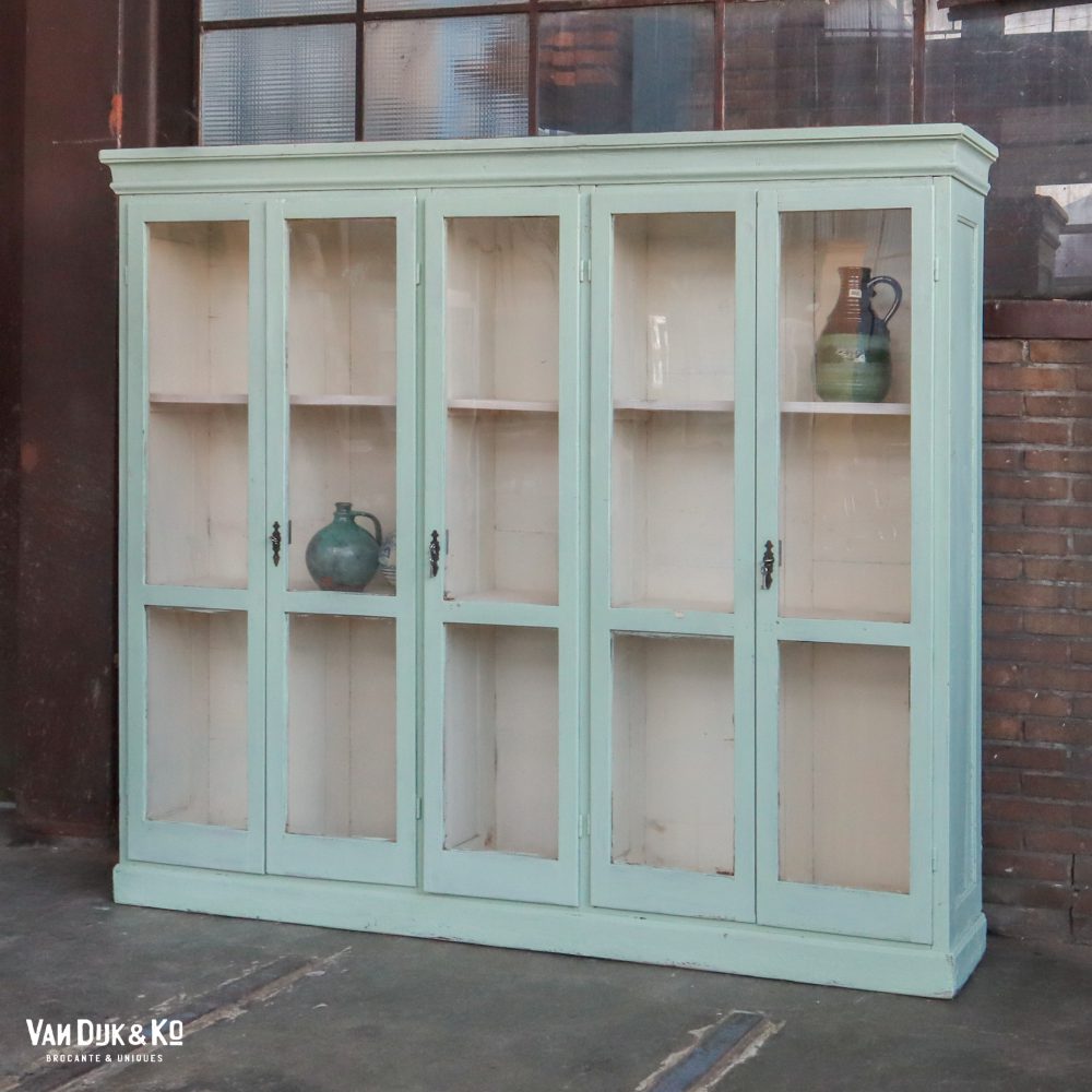 Mintgroene vitrinekast - Afbeelding 2