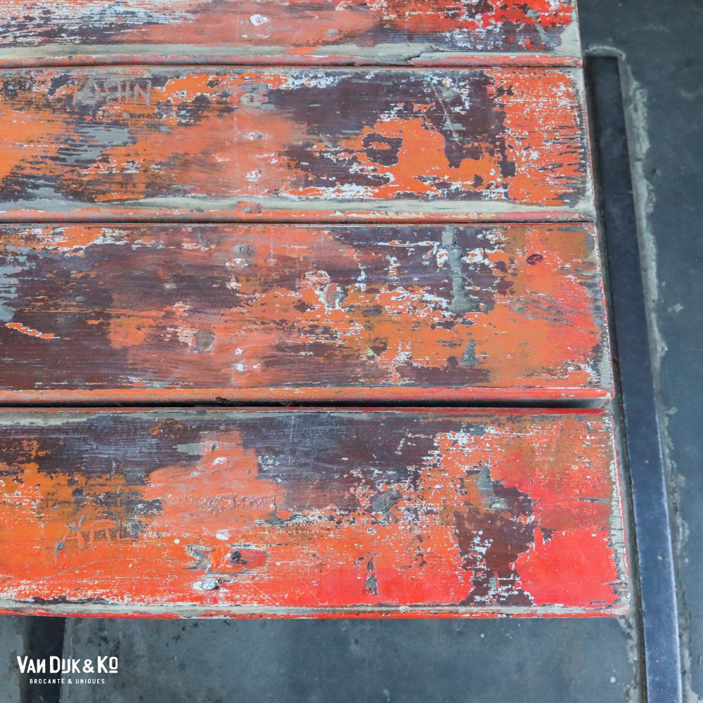 Brocante houten tafel - Afbeelding 4