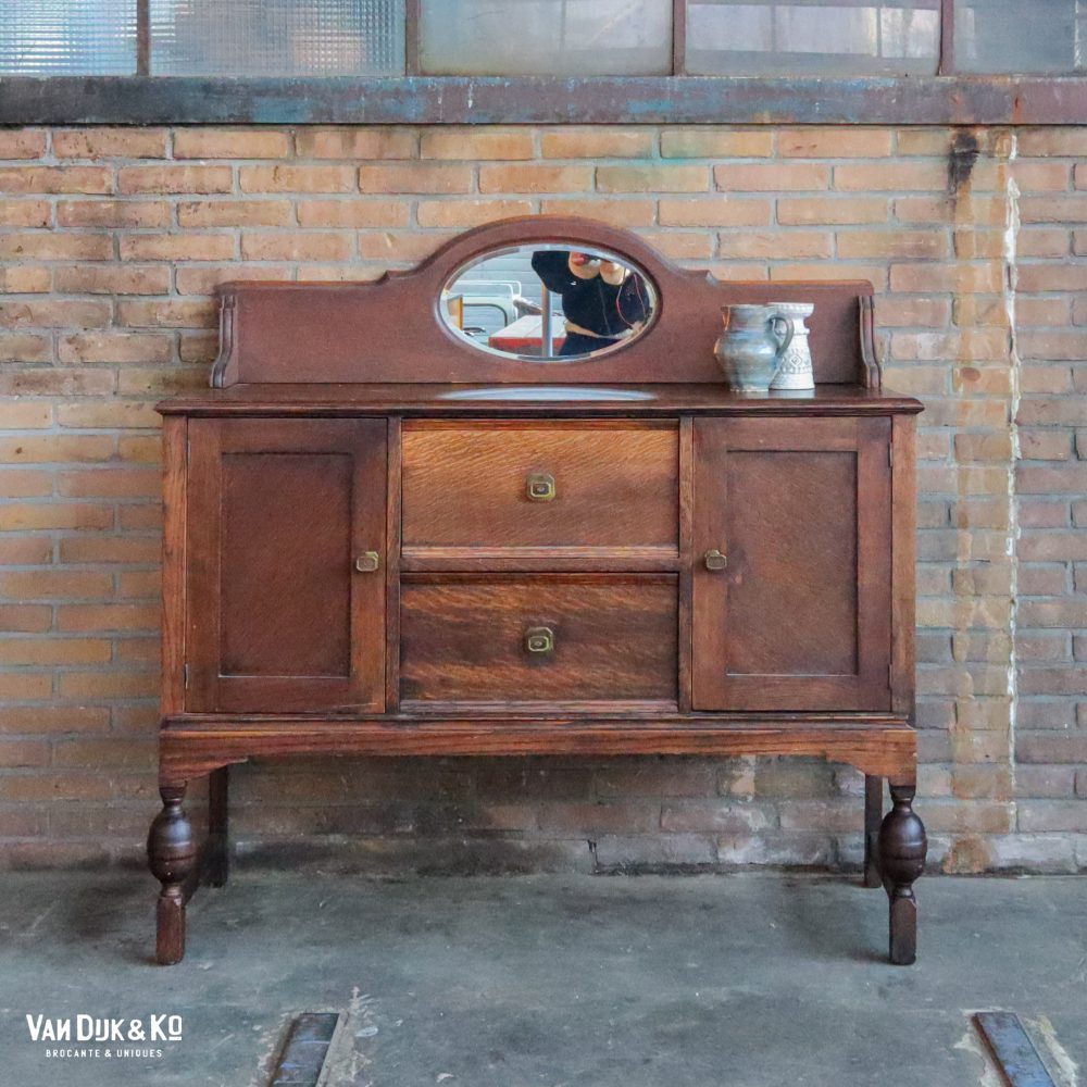 Vintage dressoir met spiegel - Afbeelding 2
