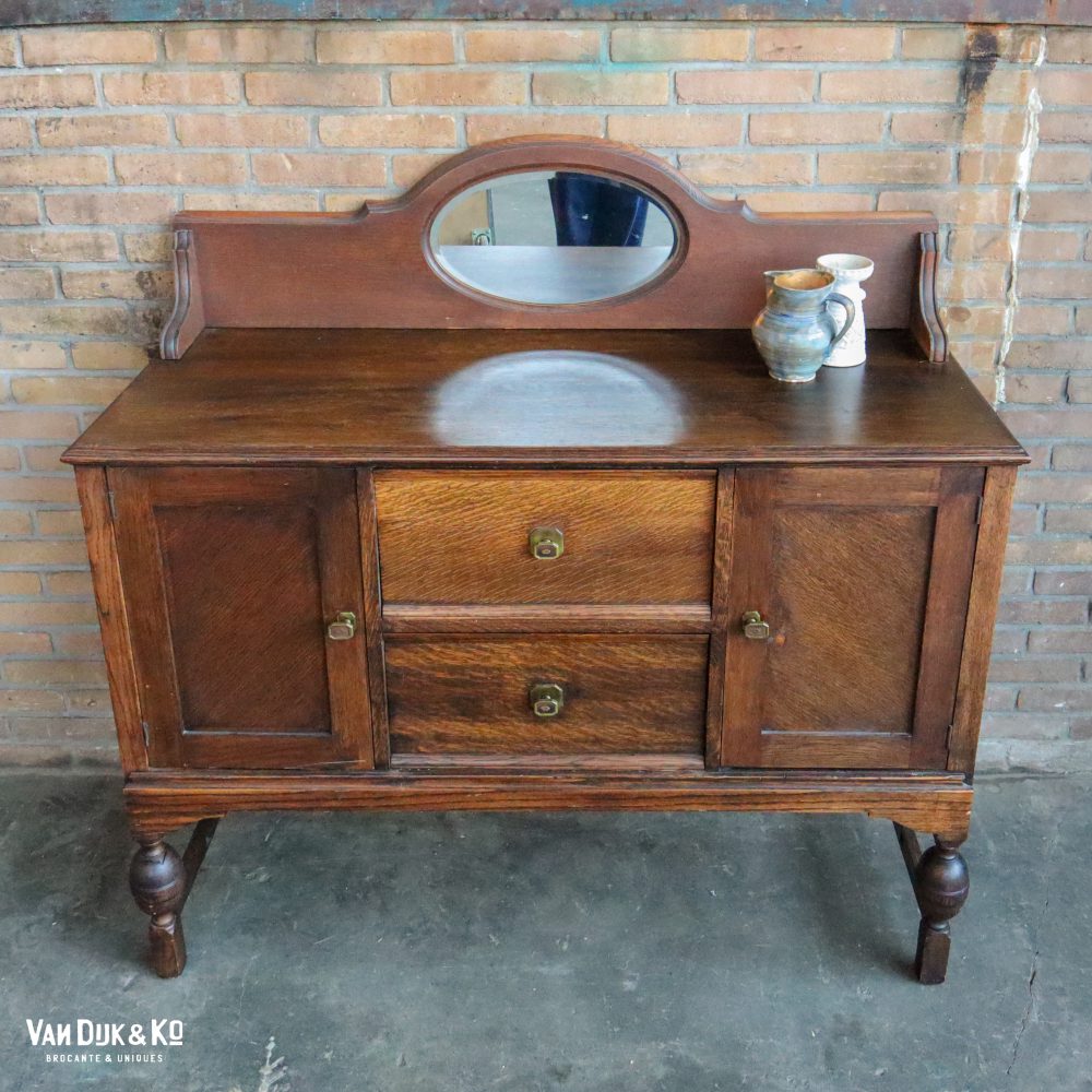 Vintage dressoir met spiegel - Afbeelding 3