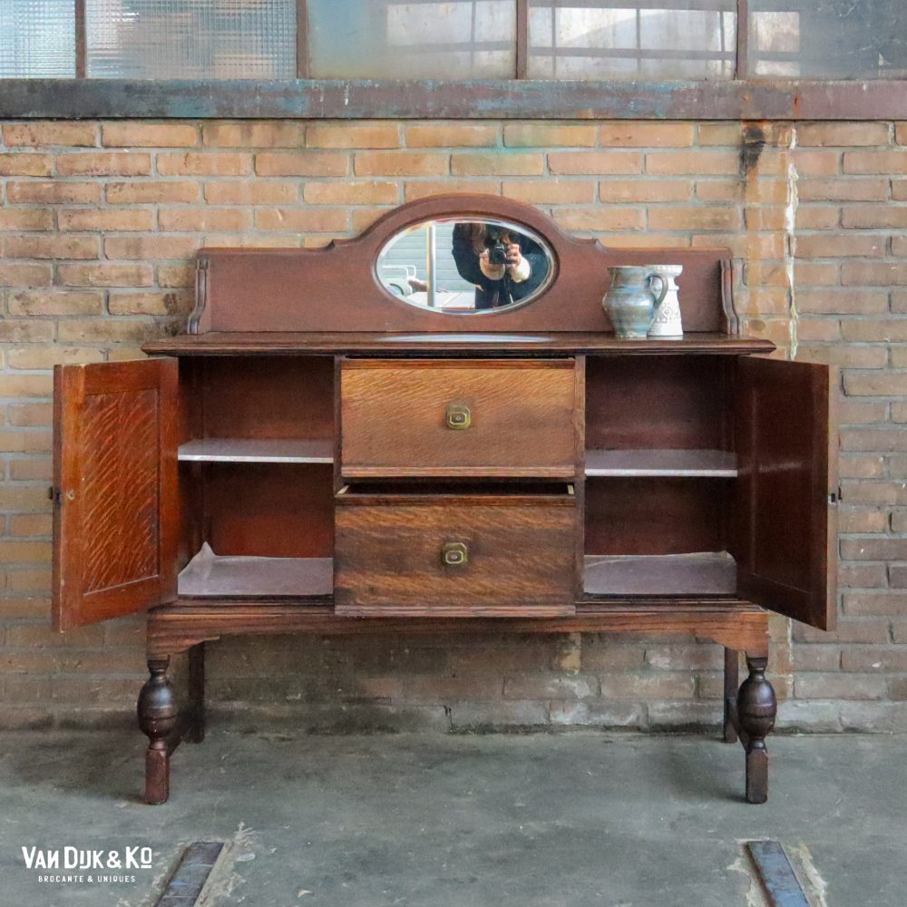 Vintage dressoir met spiegel - Afbeelding 4