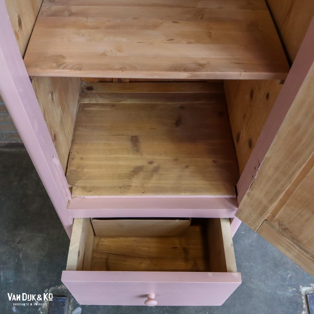 Roze eendeurs linnenkast - Afbeelding 4