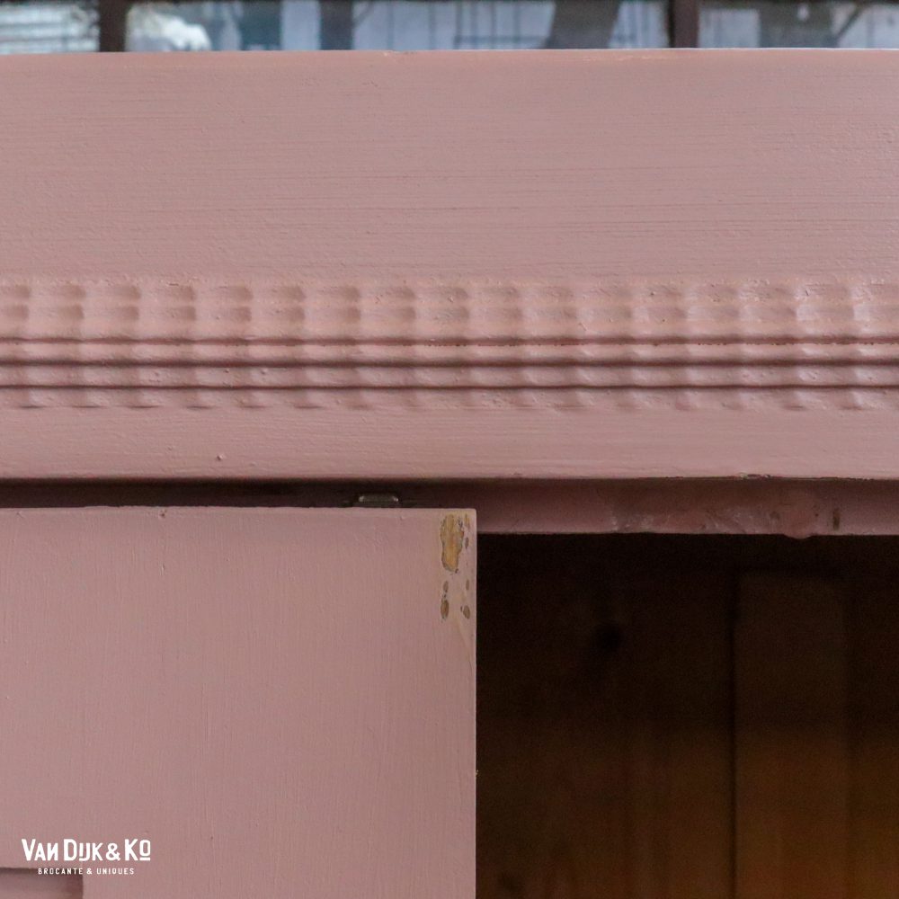 Brocante roze linnenkast - Afbeelding 6