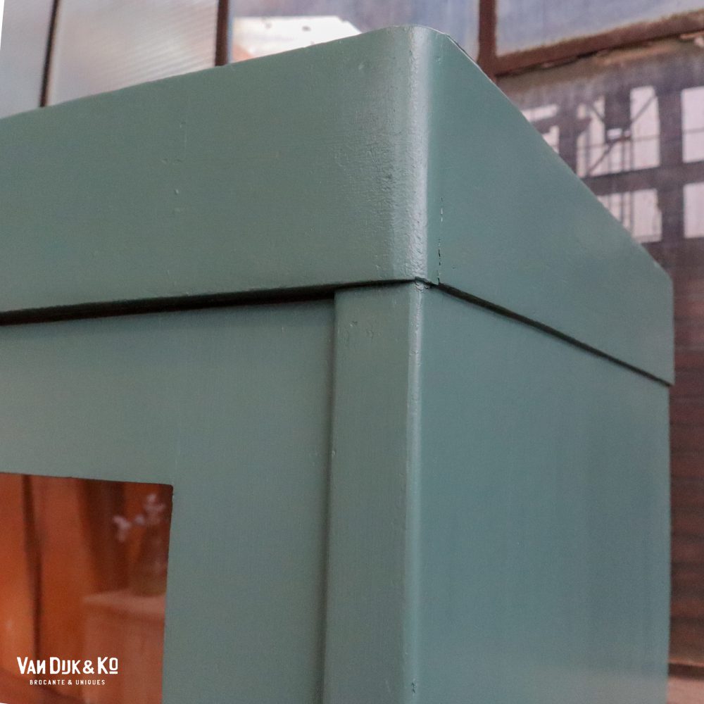 Groenblauwe vitrinekast - Afbeelding 3