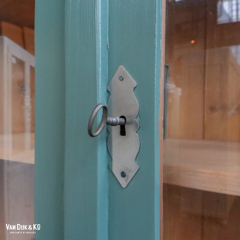 Groenblauwe vitrinekast - Afbeelding 6