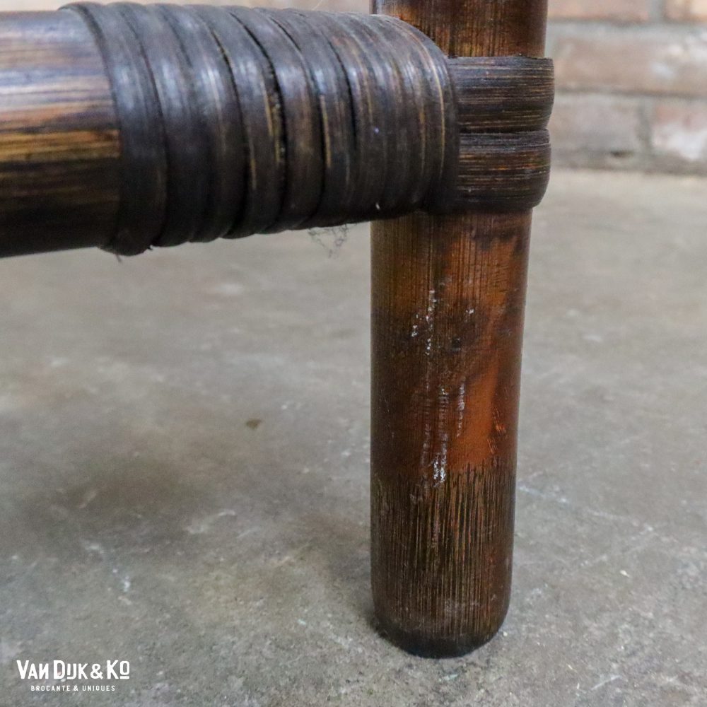 Rotan nesttafeltjes met rookglas blad - Afbeelding 9