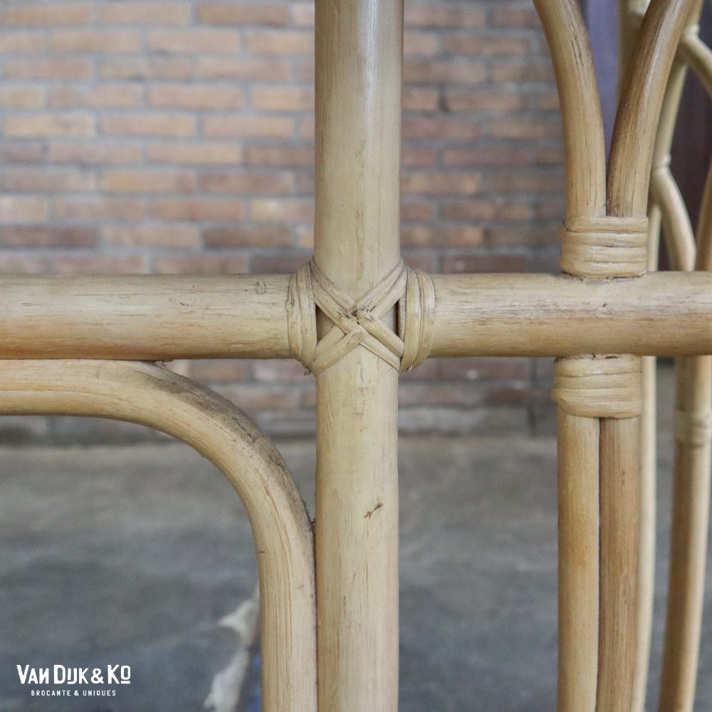 Rotan tafel met marmeren blad - Afbeelding 11