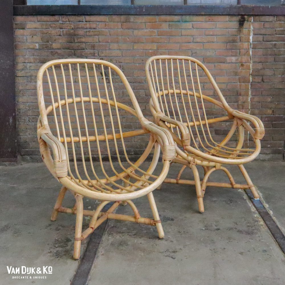 Vintage rotan stoelen - Afbeelding 2