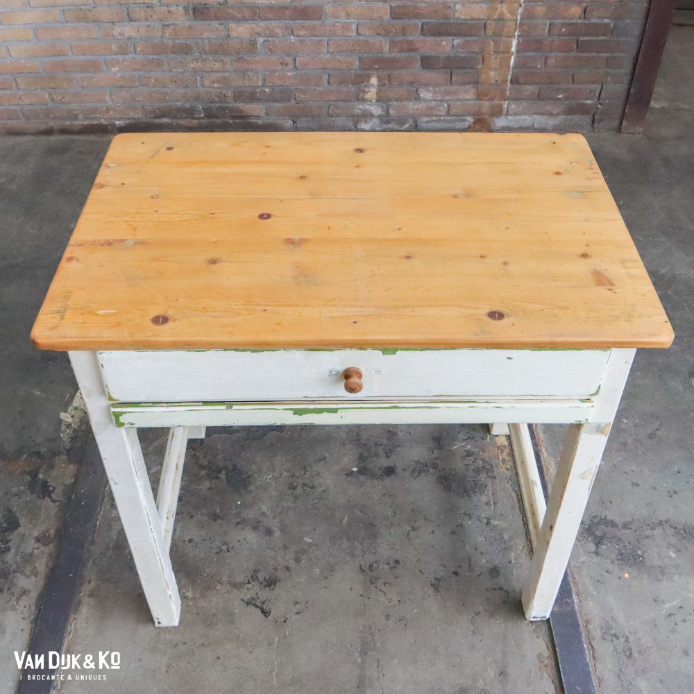 Brocante bureautje met la - Afbeelding 3